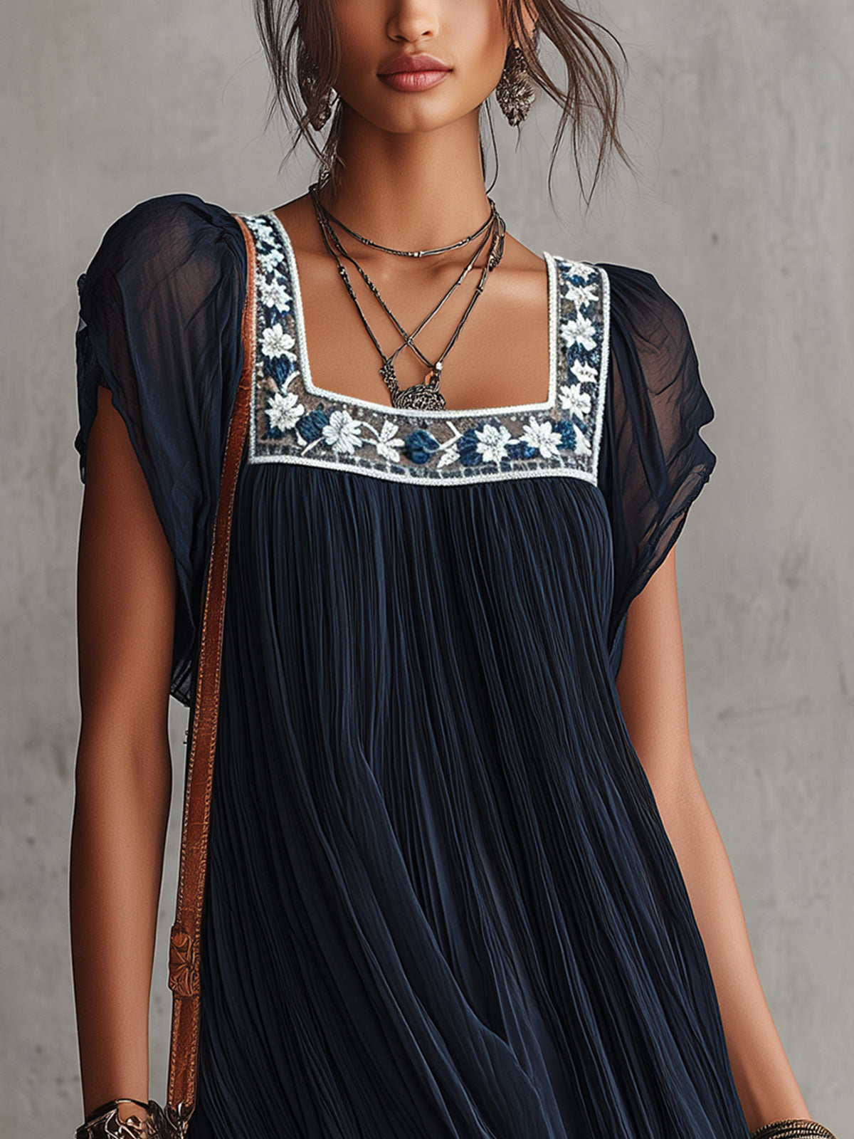 Apolline | Floral Chiffon Mini Dress