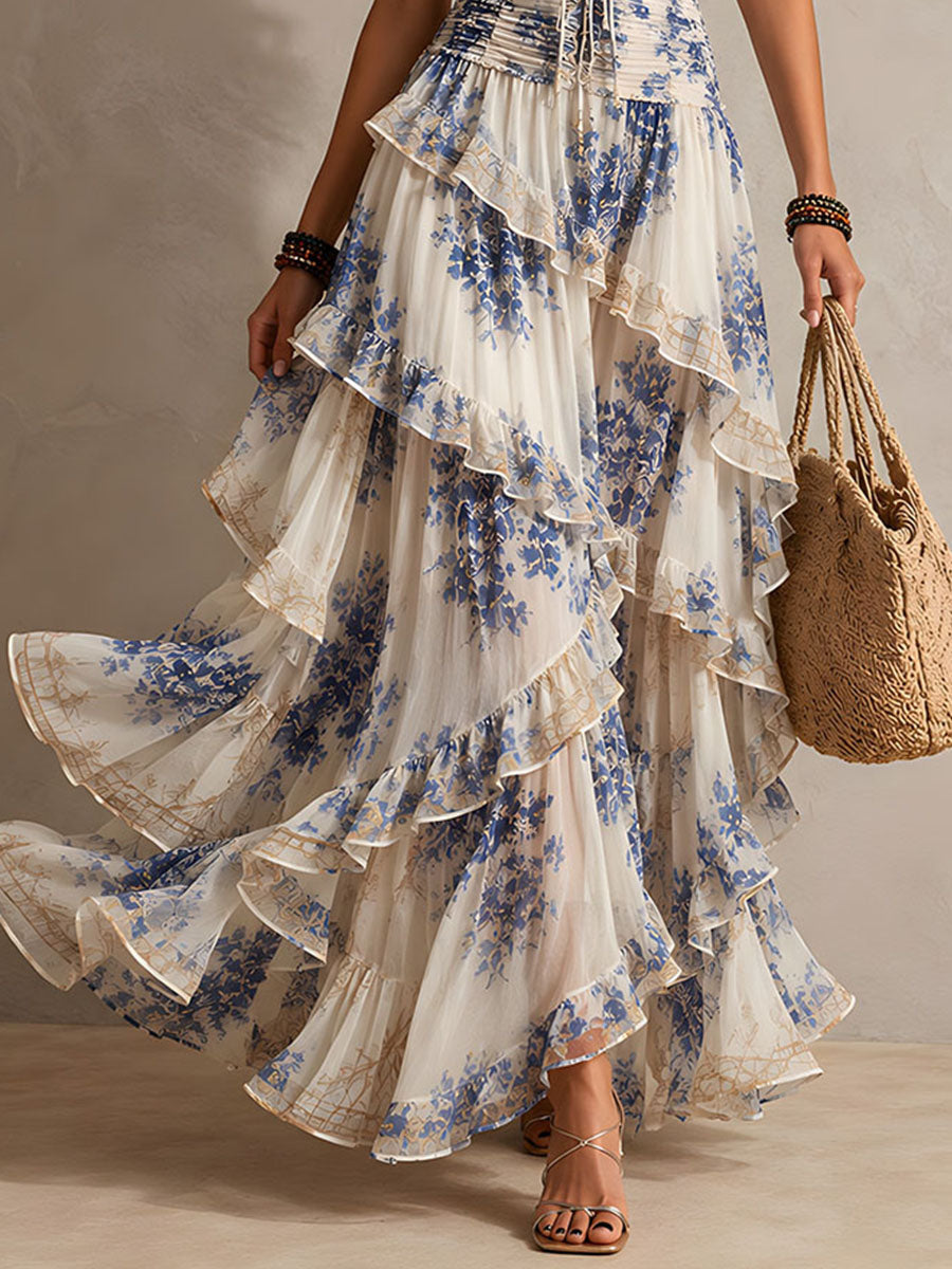 Marilla | Romantic Ruffled Maxi Dress