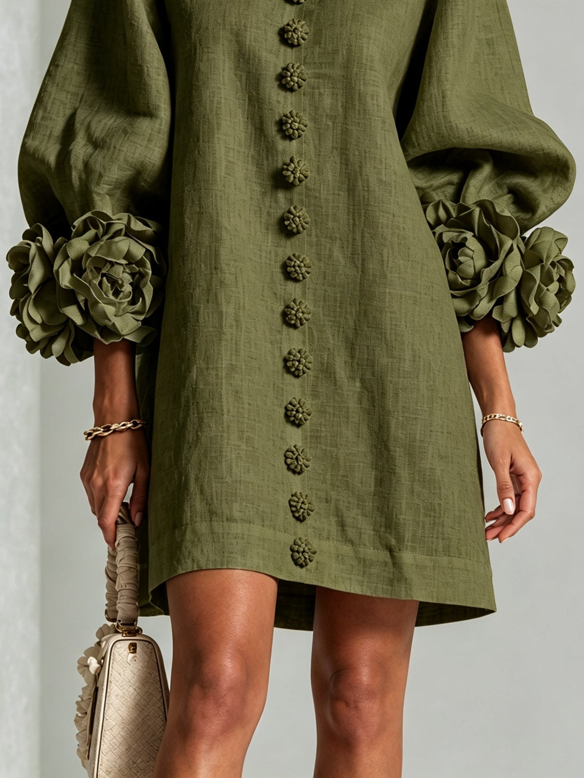 Anouk | Floral Trim Mini Dress