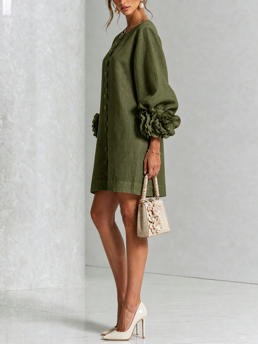 Anouk | Floral Trim Mini Dress