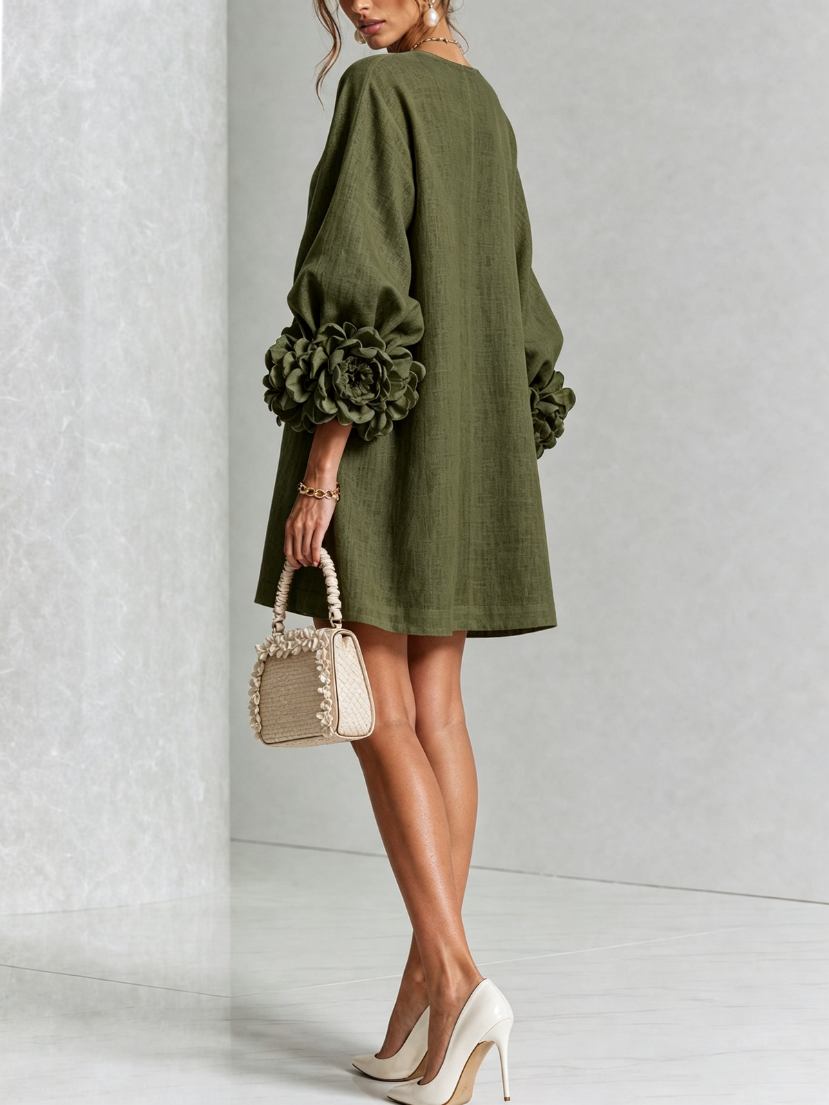 Anouk | Floral Trim Mini Dress