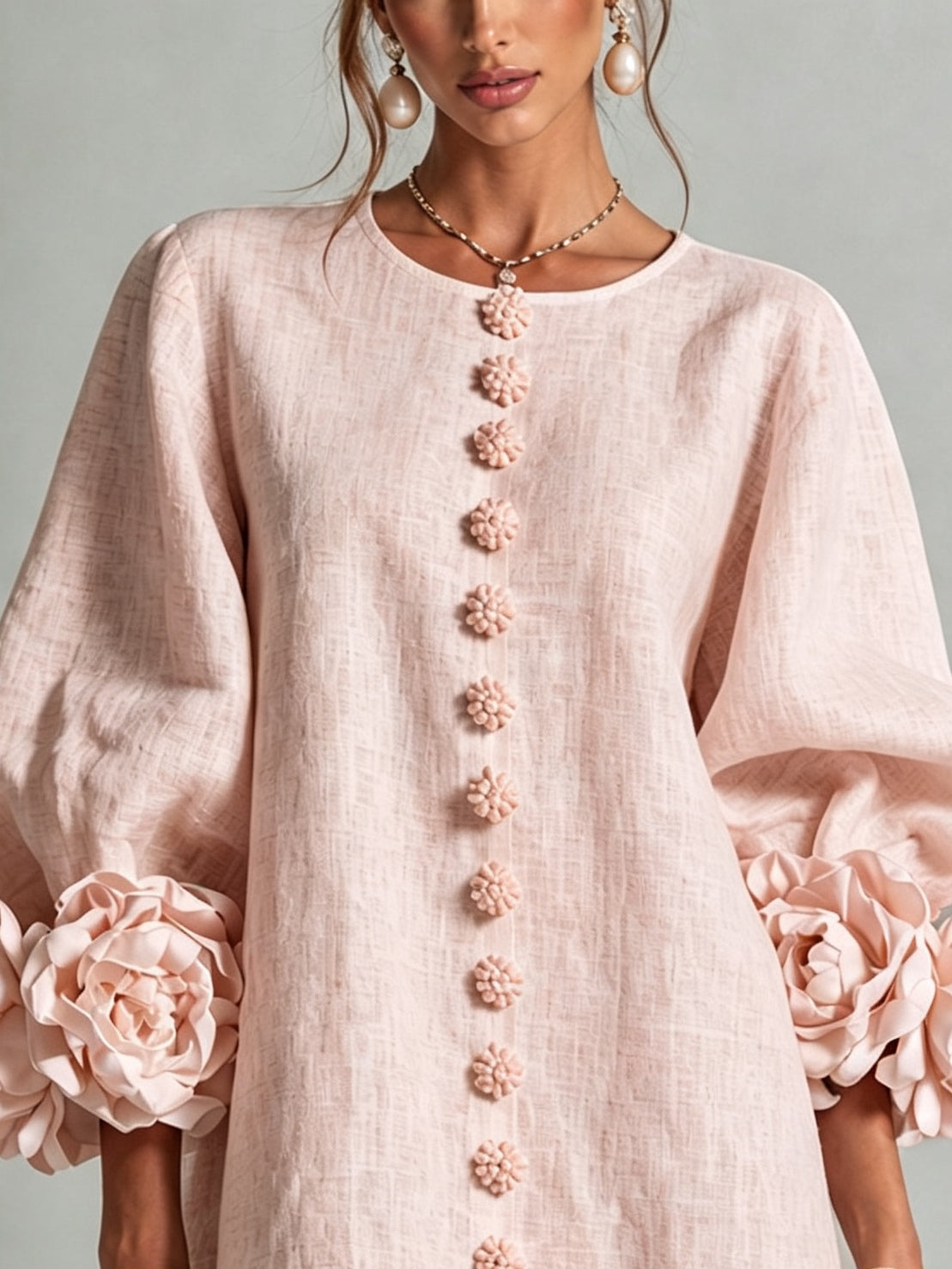 Arabella | Floral Cuff Mini Dress