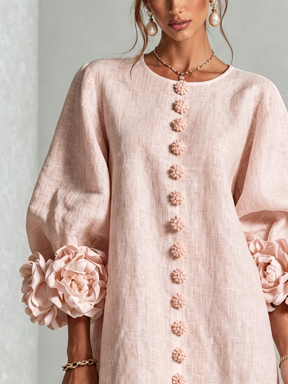 Arabella | Floral Cuff Mini Dress