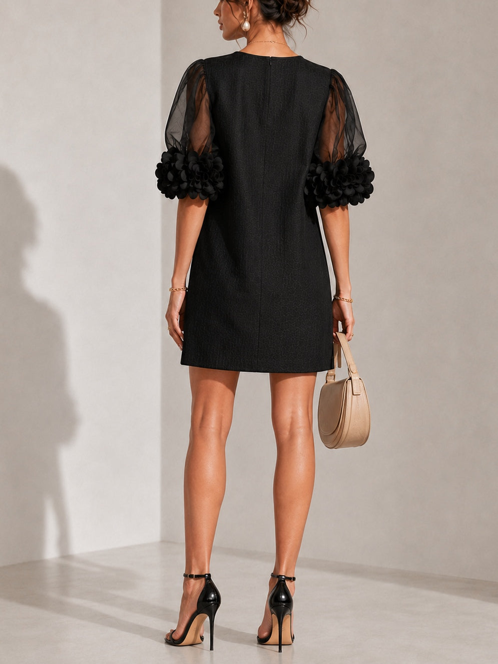 Sophie | Floral Cuff Puff Sleeve Mini Dress