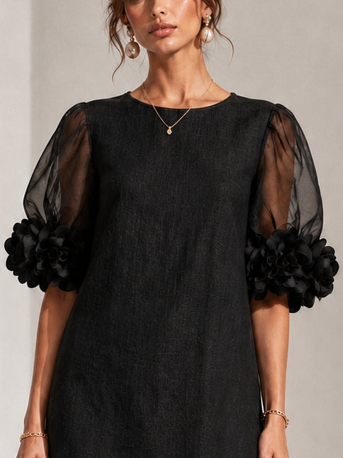 Sophie | Floral Cuff Puff Sleeve Mini Dress