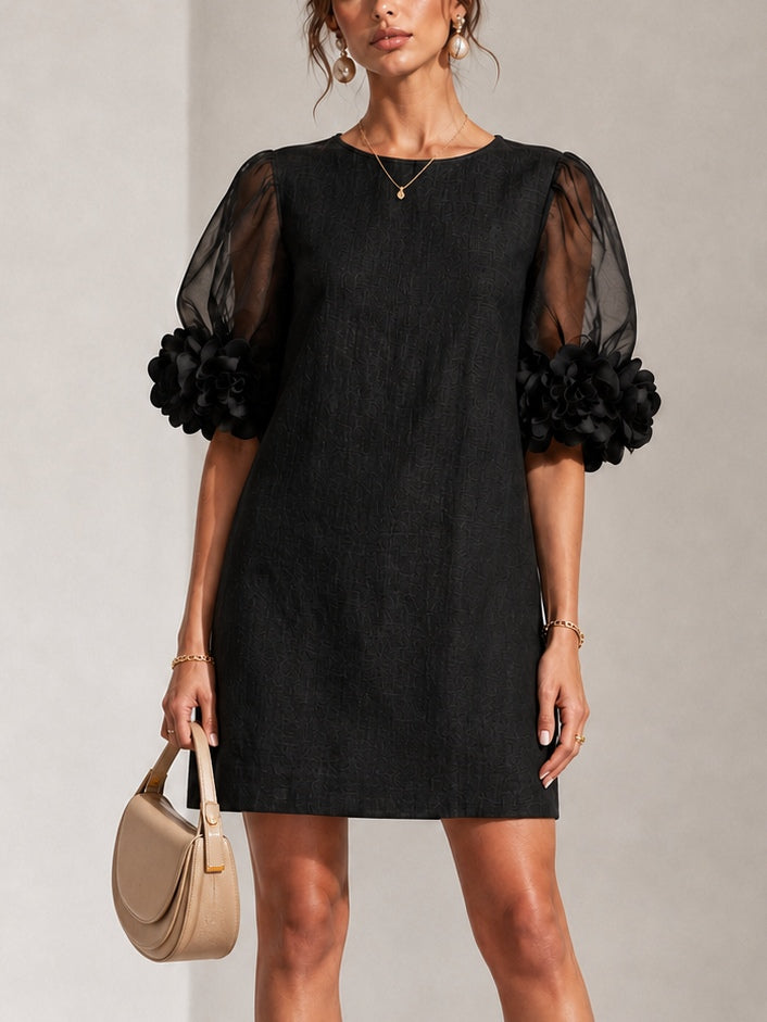 Sophie | Floral Cuff Puff Sleeve Mini Dress