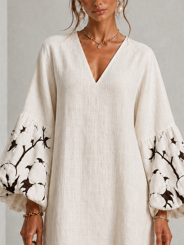 Adelaide | Embroidered Puff Sleeve Mini Dress