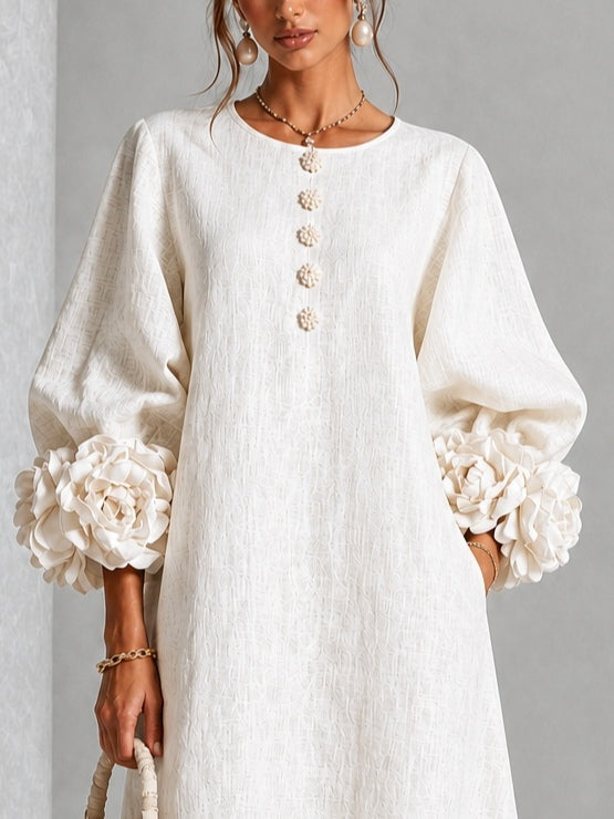 Magnolia | Floral Cuff Midi Dress