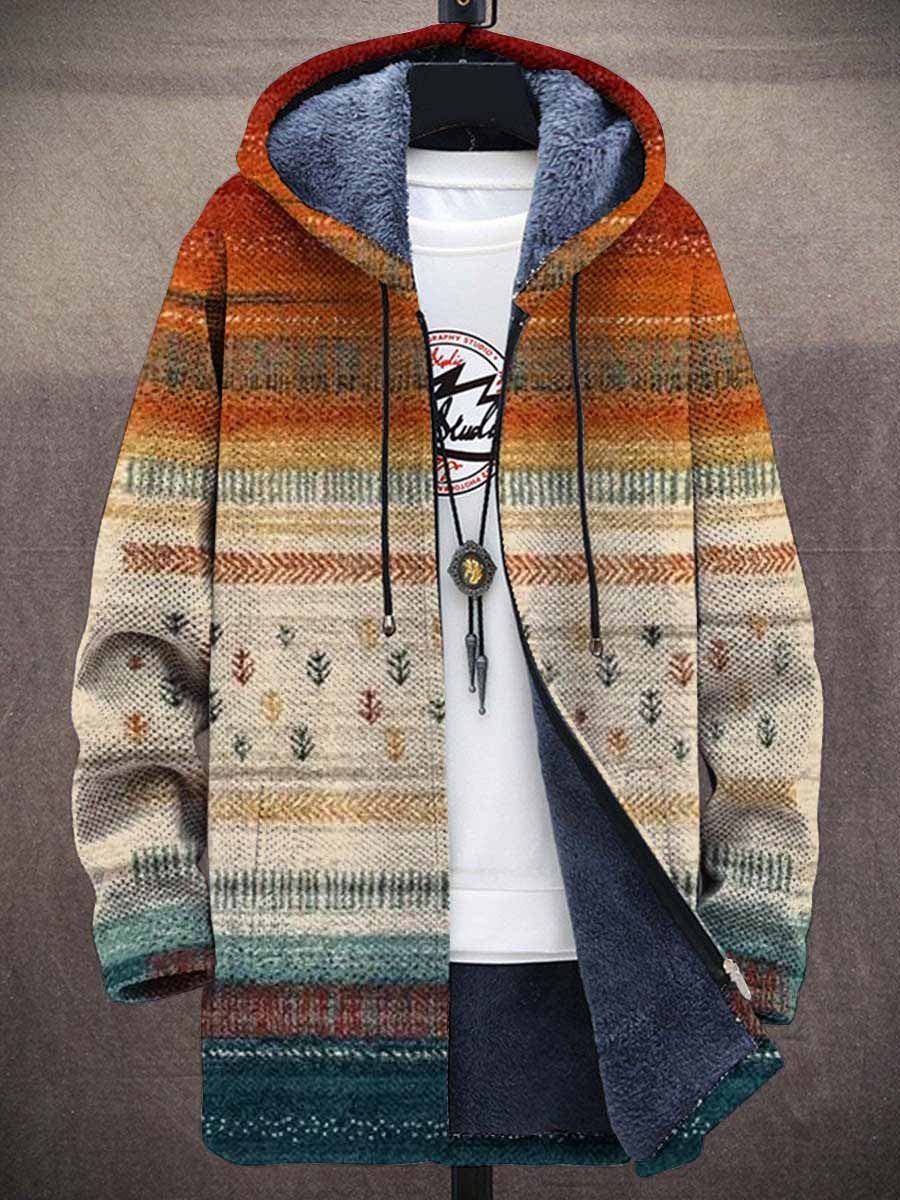 Diana | Printed Hooded Cardigan Coat