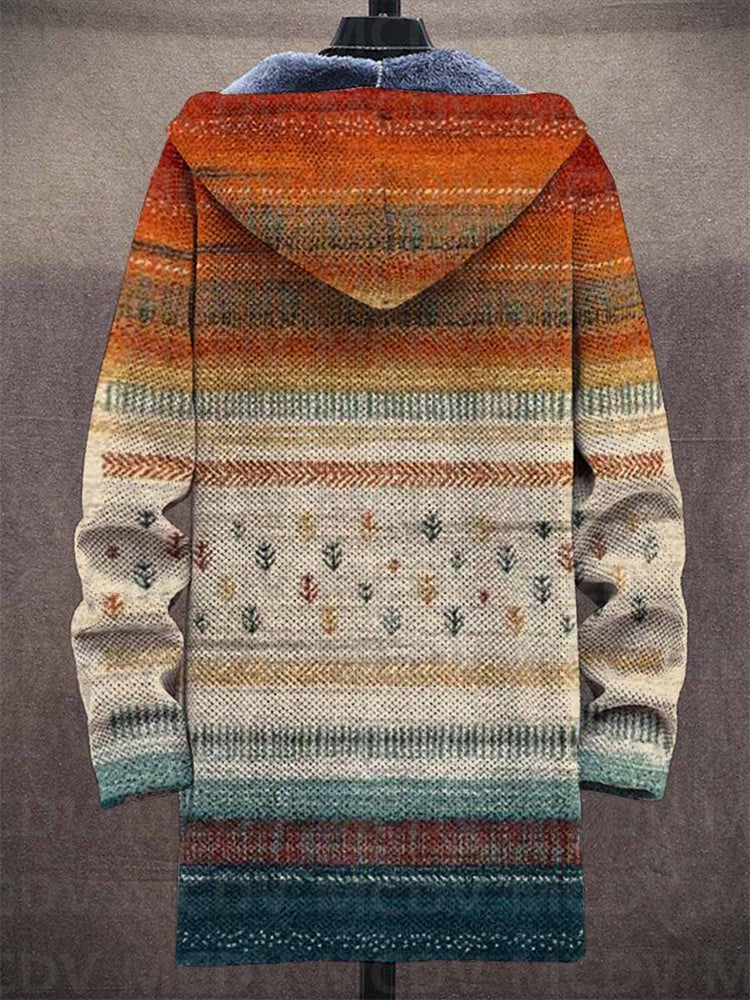 Diana | Printed Hooded Cardigan Coat