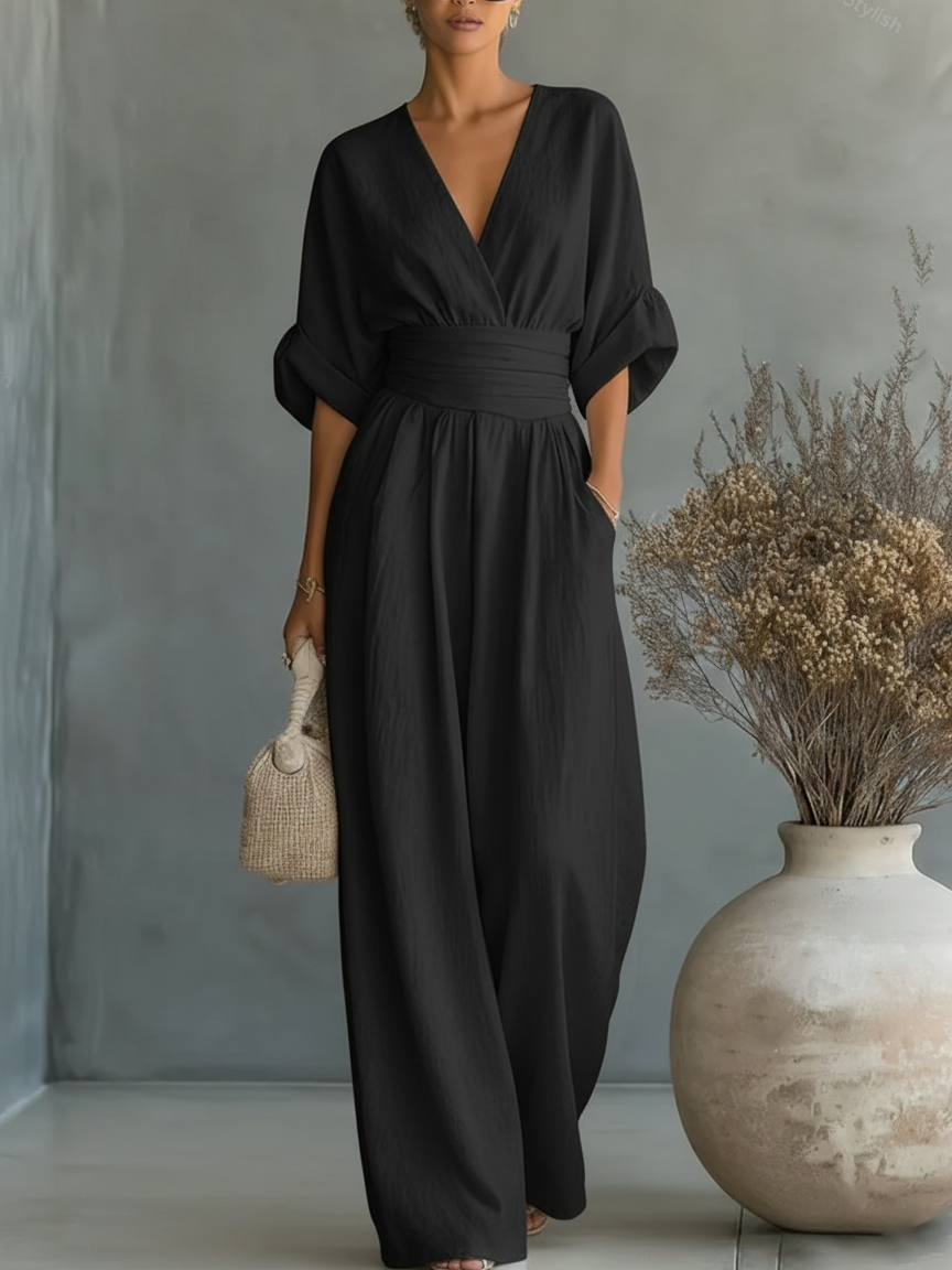 Claire | Elegant Wide Leg Jumpsuit
