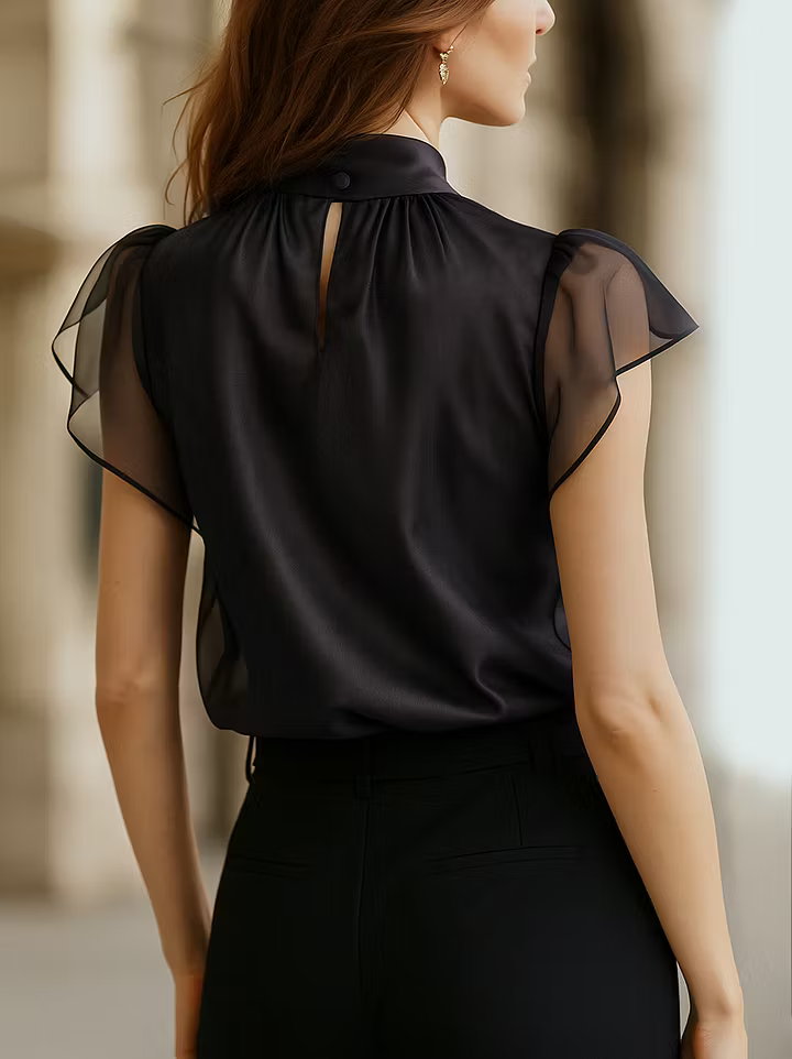 Solene | Refined High Neck Blouse
