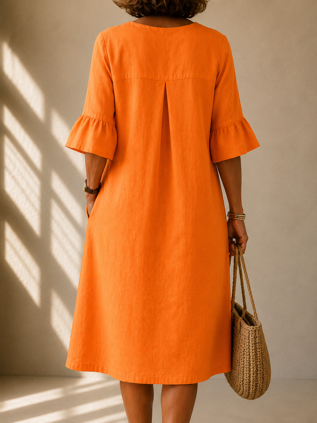Mathilde | Buttoned V Neck Dress