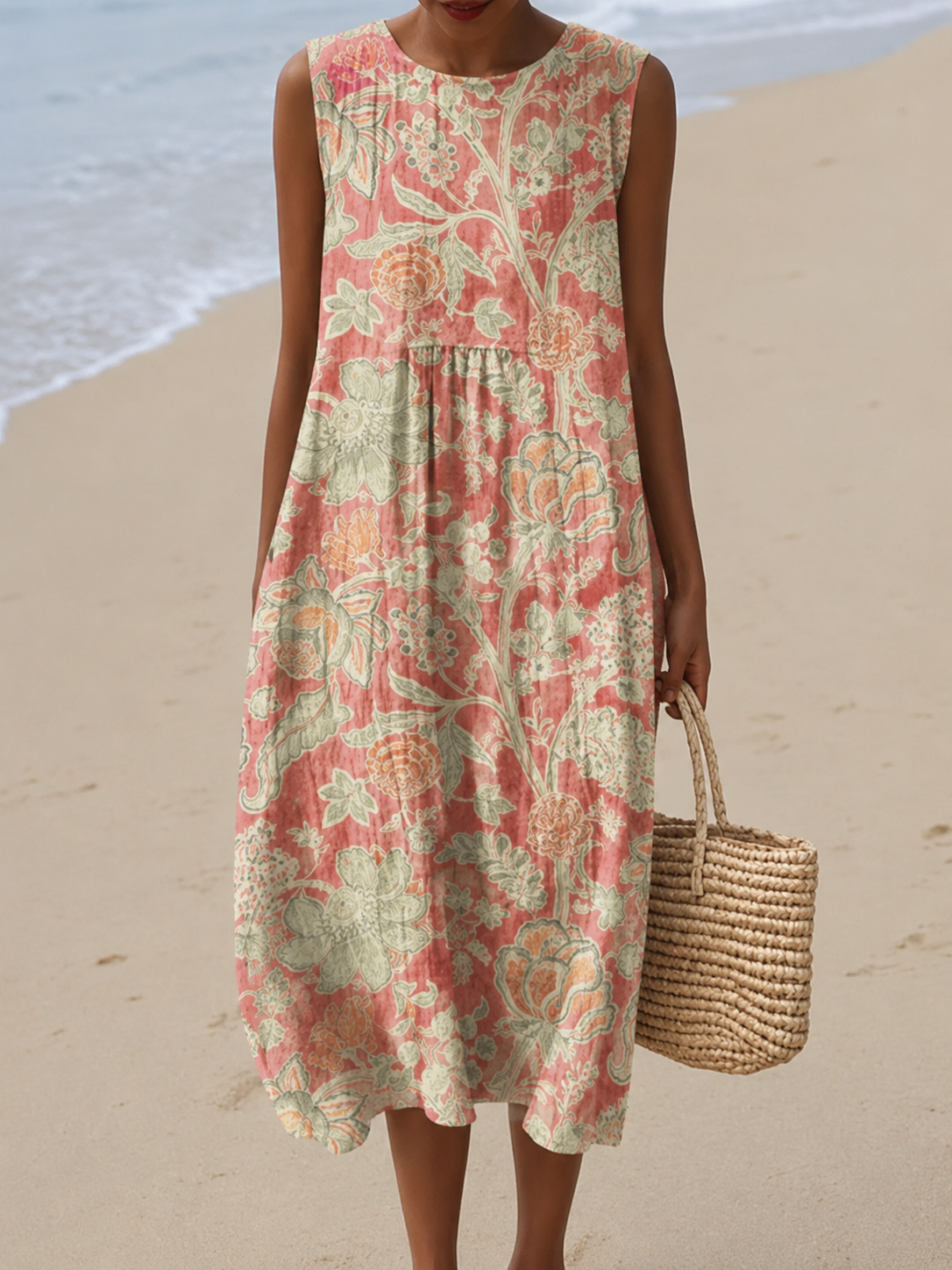 Carolyn | Blossom Sleeveless Midi Dress