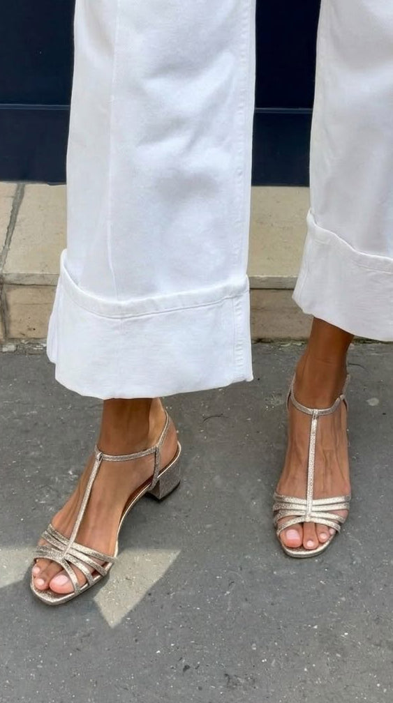 Allegra — Gold Sandals, Everyday Elegance