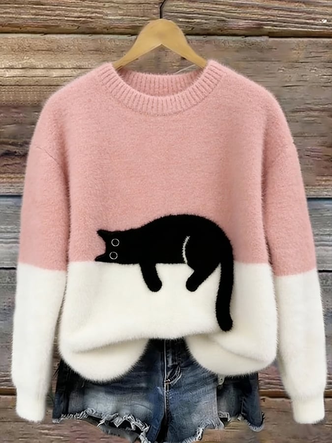 Aileen | Cat Print Sweatshirt