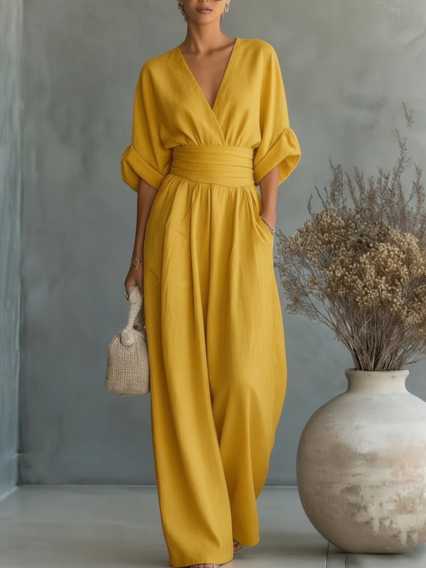 Claire | Elegant Wide Leg Jumpsuit