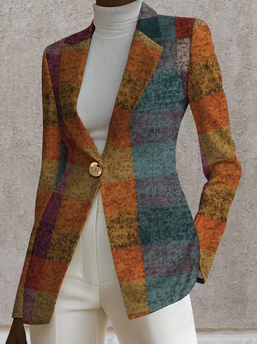 Amandine | Autumn Plaid Blazer