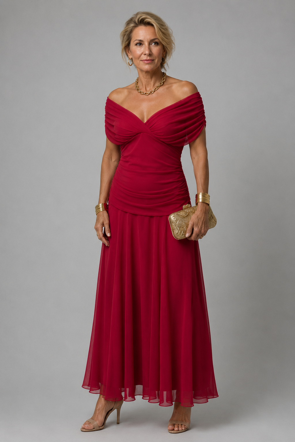 Ariane | Off Shoulder Midi Dress