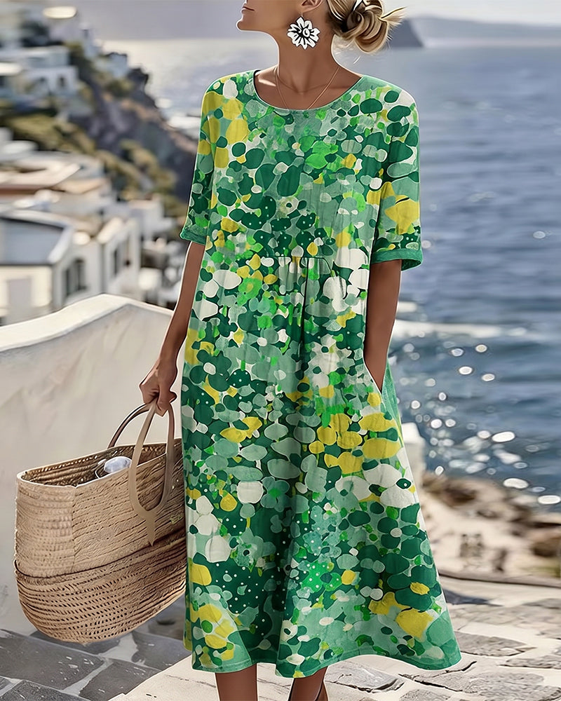 Kathleen | Elegant Floral Summer Midi Dress
