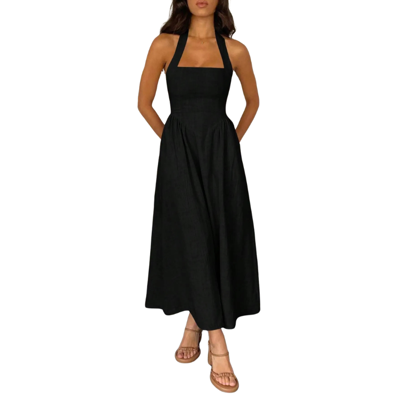 KATE™ – Elegant Sleeveless High-Waist Dress