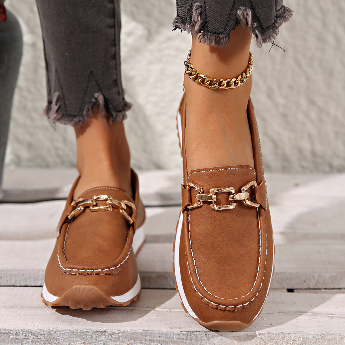 Cassandra | Flat Buckle Loafers