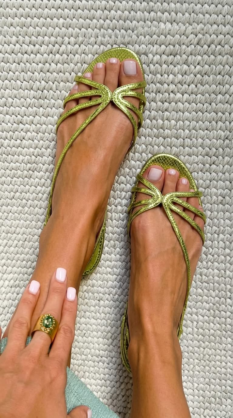 Ginevra — Gold Strappy Sandals