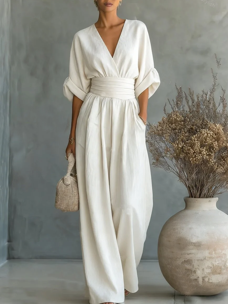 Claire | Elegant Wide Leg Jumpsuit