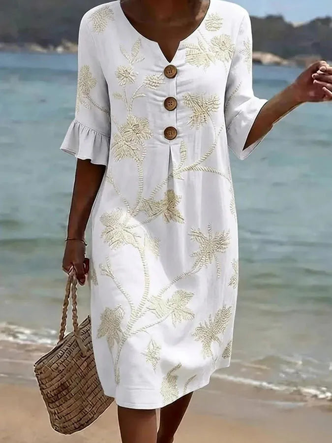Abito da donna casual con stampa floreale