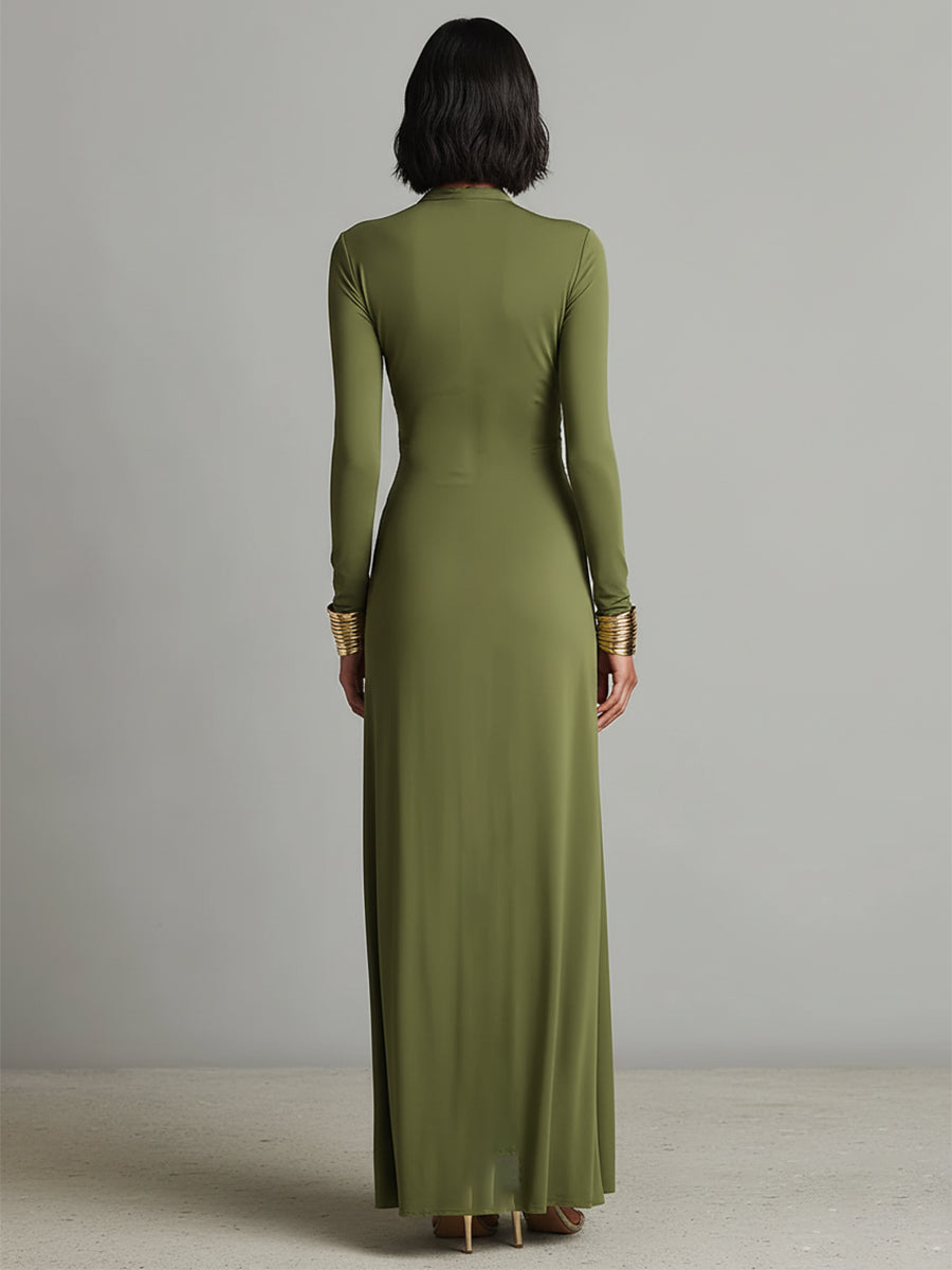 Evelyn | Glamourous Silk Maxi Dress