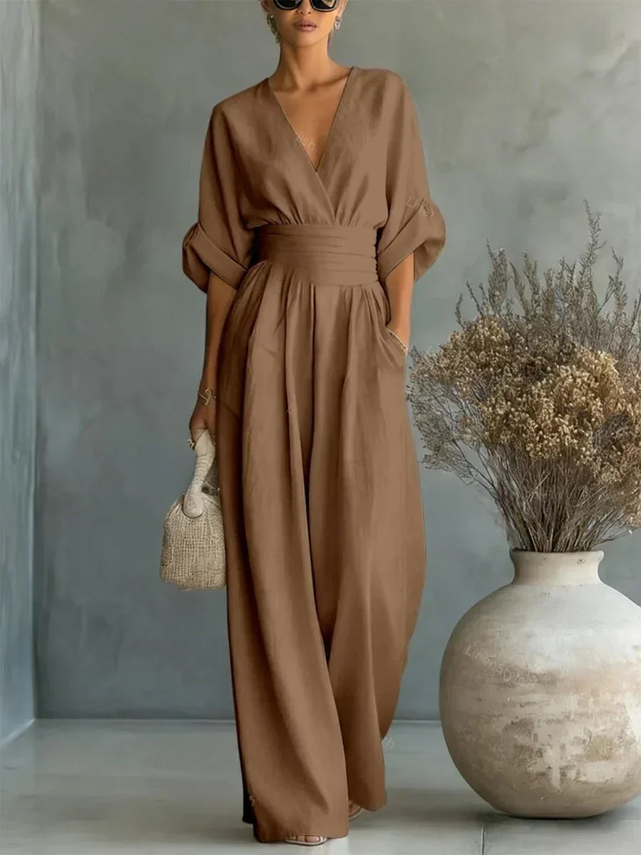 Claire | Elegant Wide Leg Jumpsuit