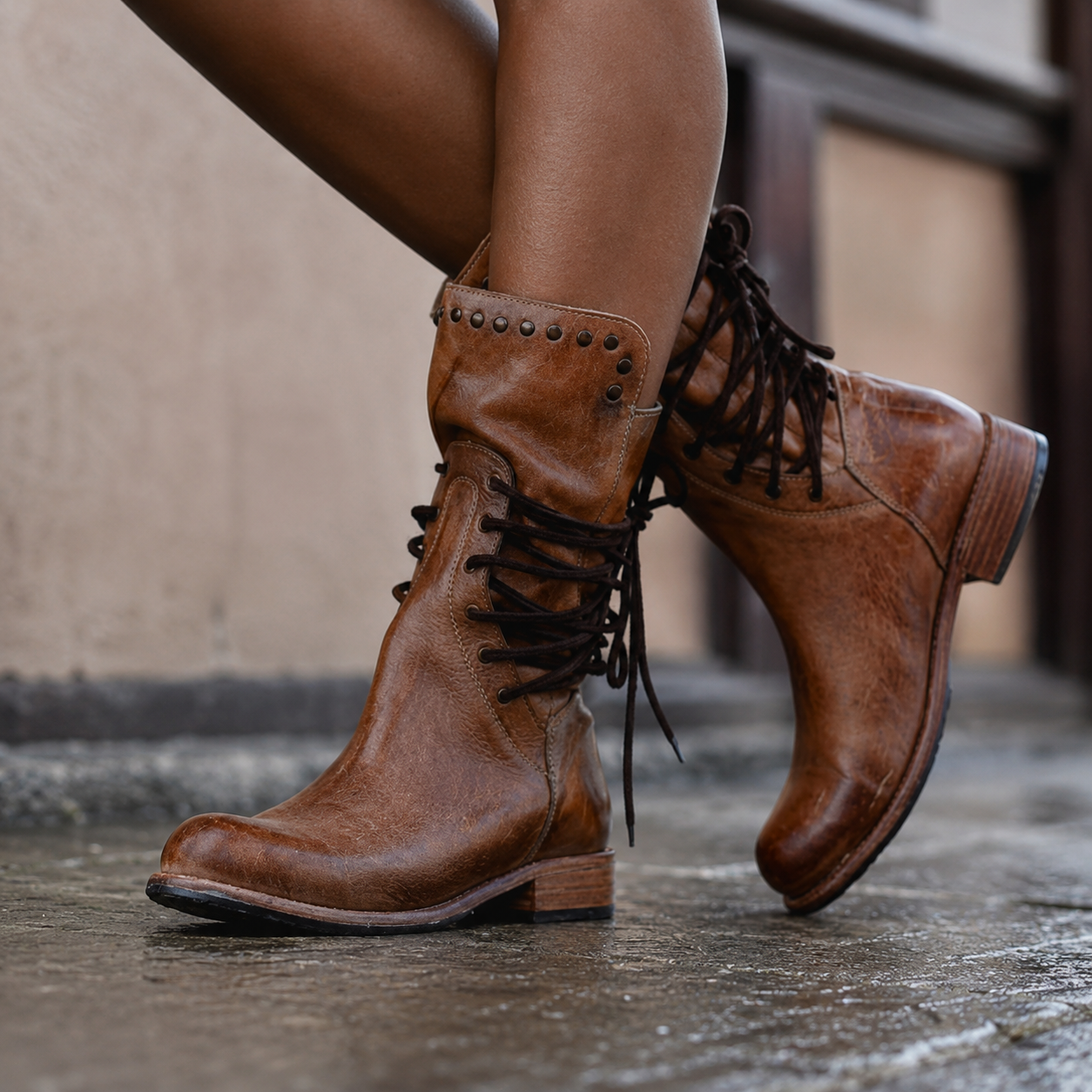 Cassidy | Vintage Lace Up Boots