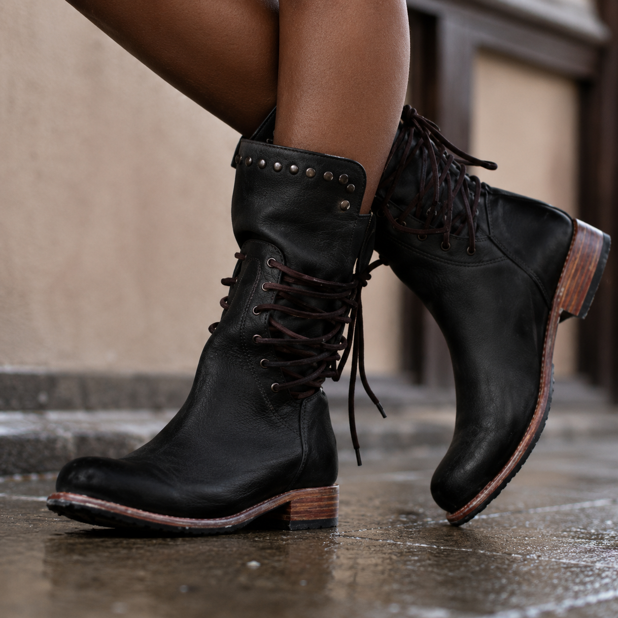 Cassidy | Vintage Lace Up Boots