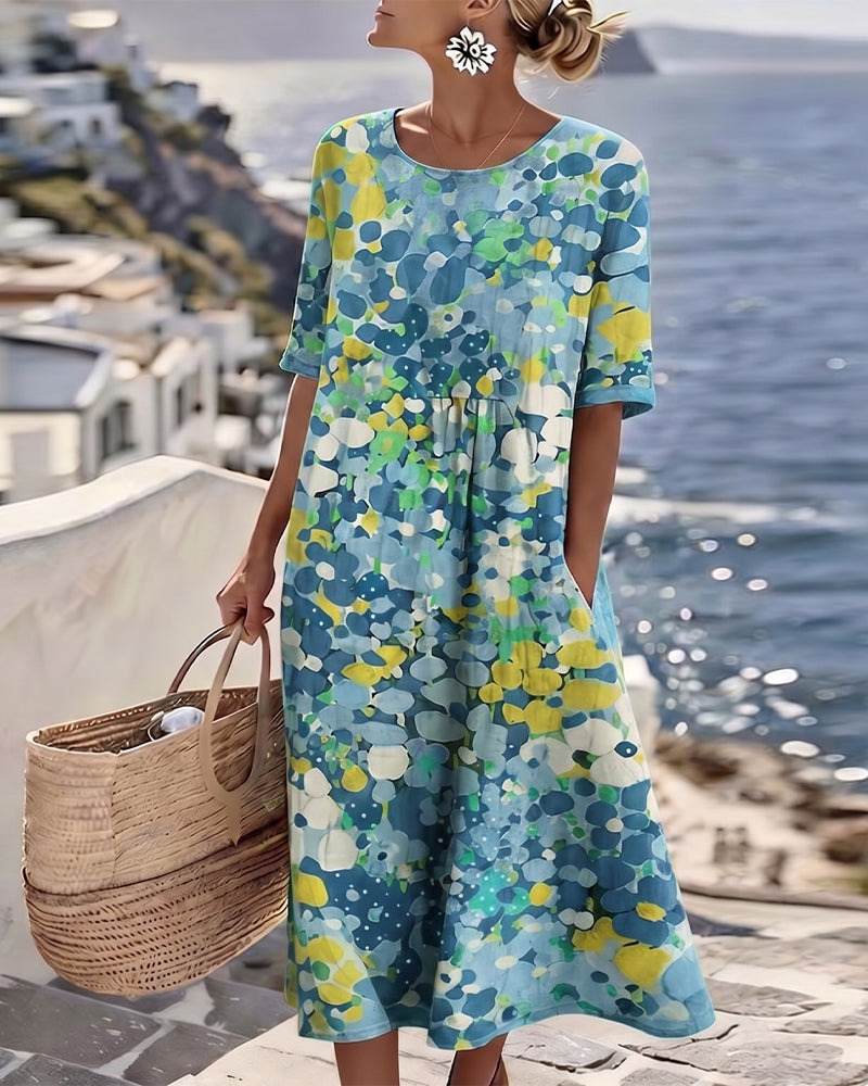 Kathleen | Elegant Floral Summer Midi Dress