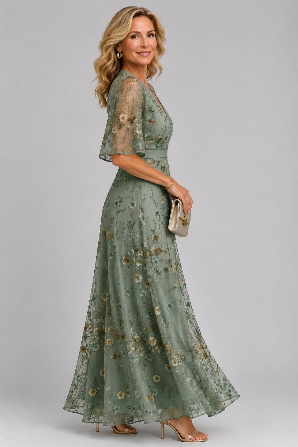Solenne | Floral Halter Midi Dress