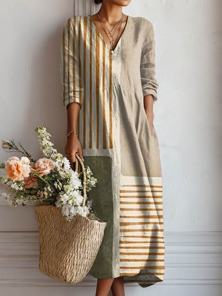 Waverly | Striped Bohemian Maxi Dress