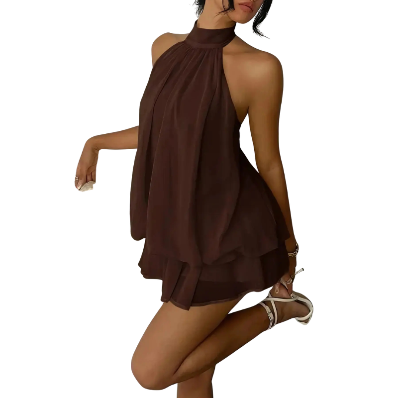 Gayle™ – Stylish Tie Back Mini Dress
