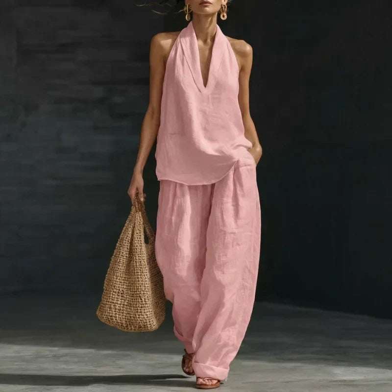 Ainhoa | Linen Textured Two Piece Set