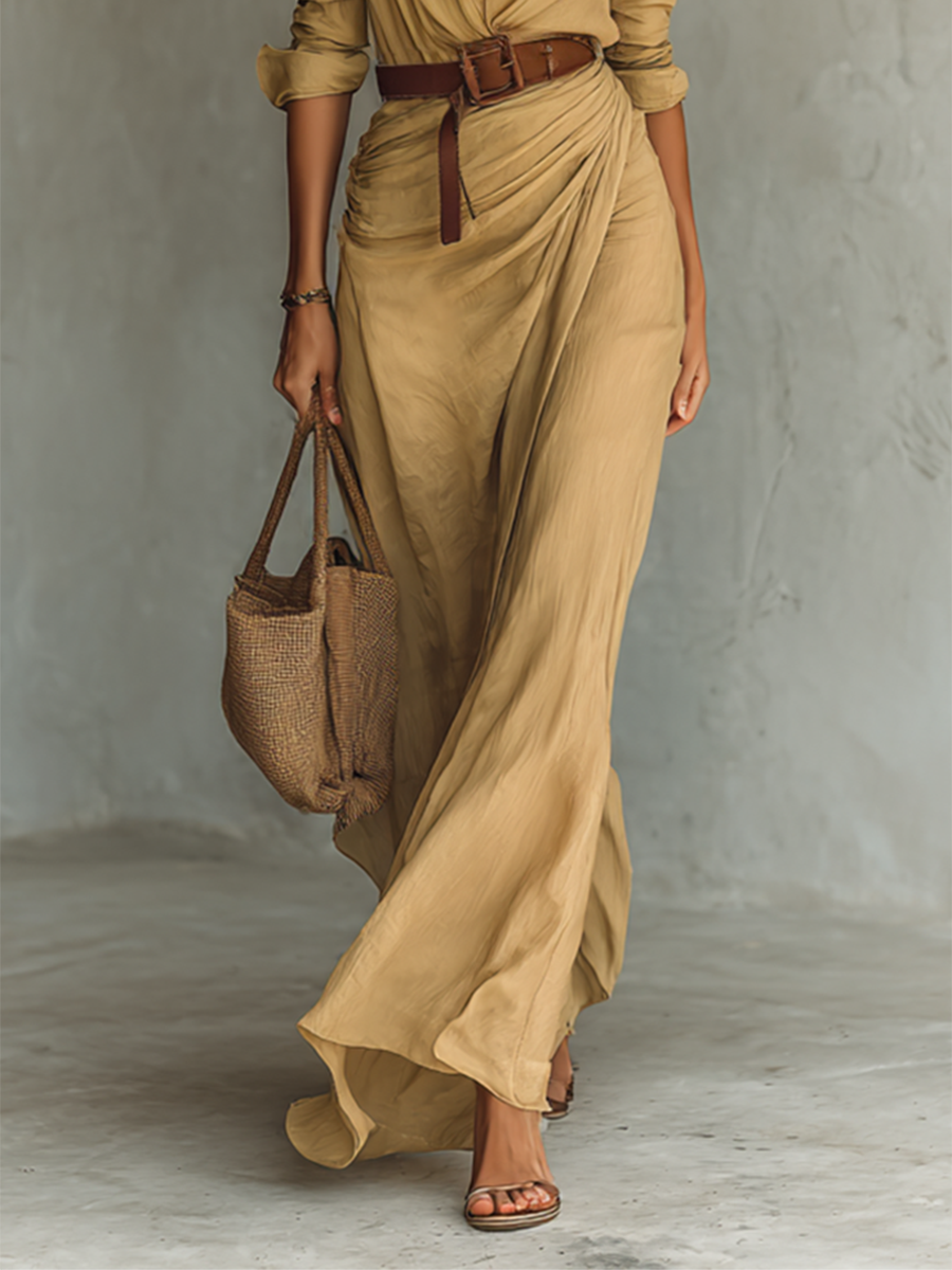 Briony | Maxi Dress with Notch Collar