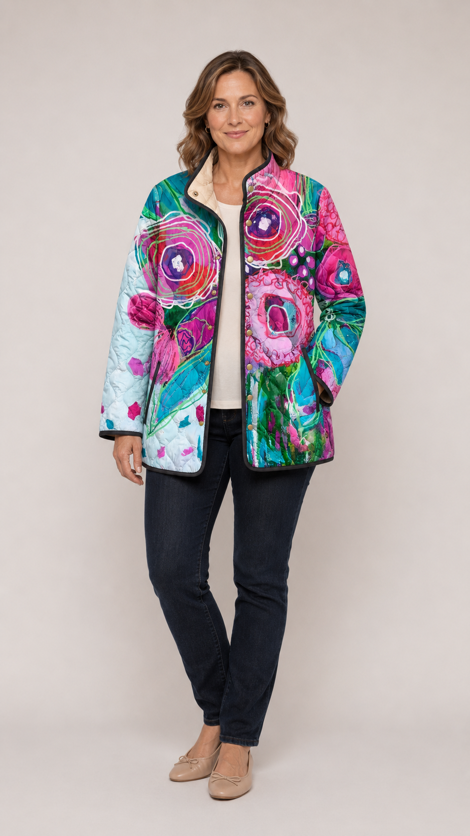 Isabella | Elegant Floral Pattern Jacket