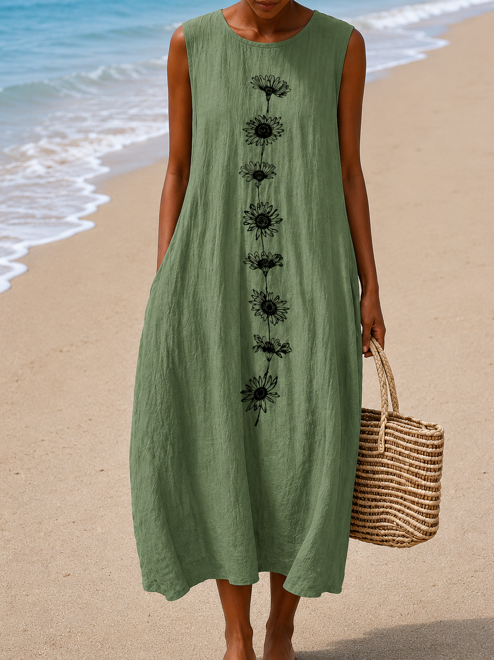 Judith | Relaxed Sleeveless Midi Dress