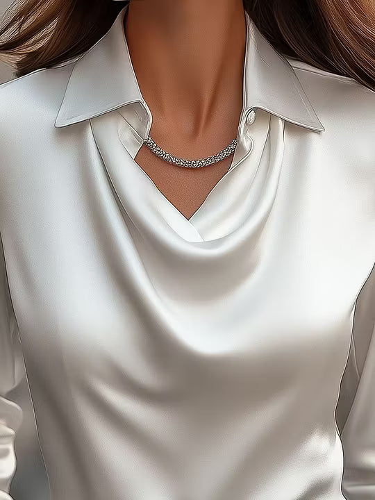 Amelie | Draped Collared Blouse