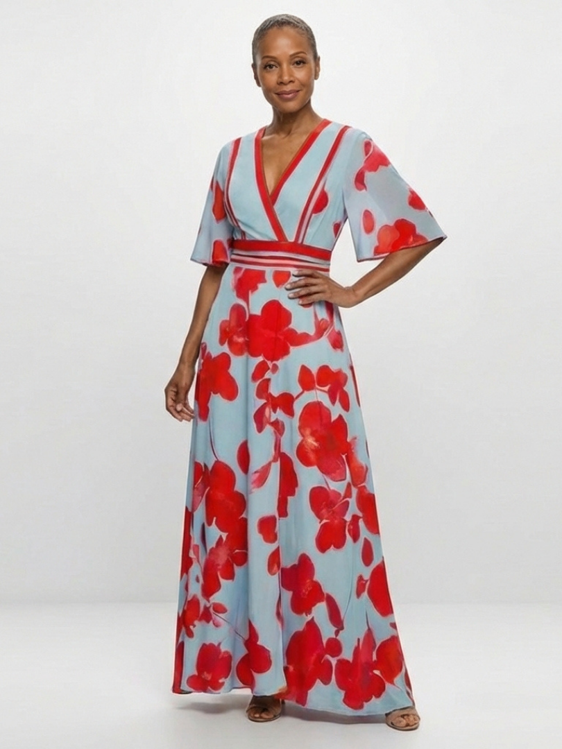 Katrina | Blossom Print Maxi Dress