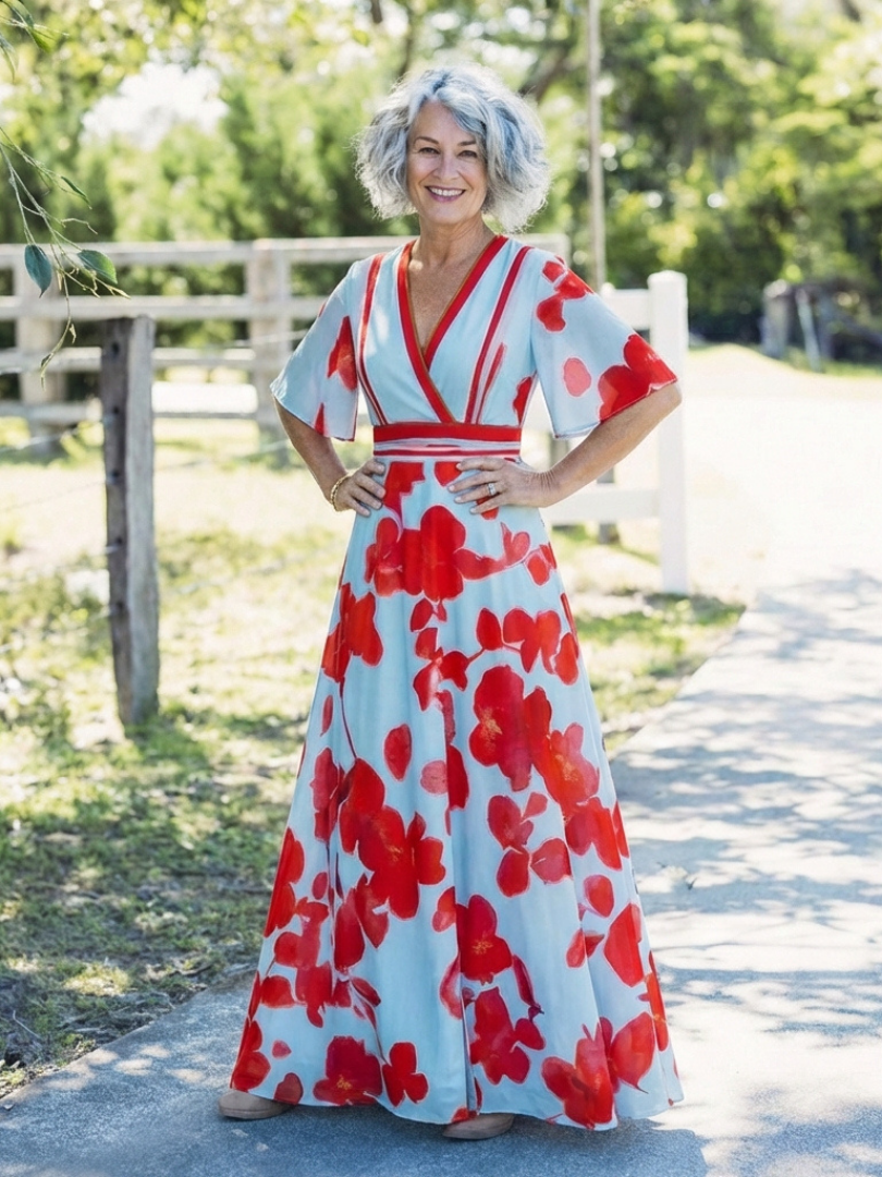Katrina | Blossom Print Maxi Dress