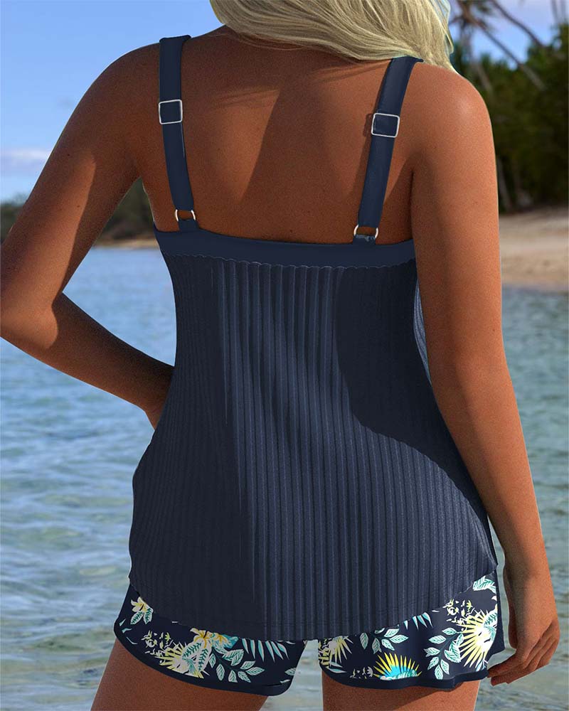 Solea — Short Striped Tankini