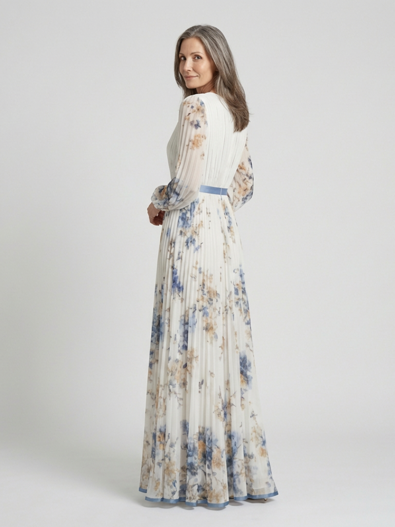 Thalia | Flowing Pleated Maxi Dress