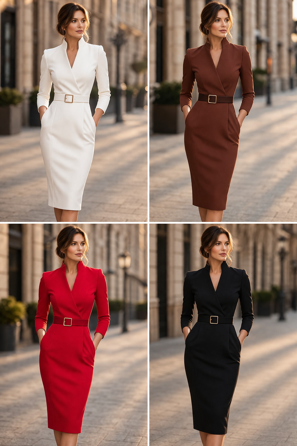 Maisie | Belted Wrap Midi Dress