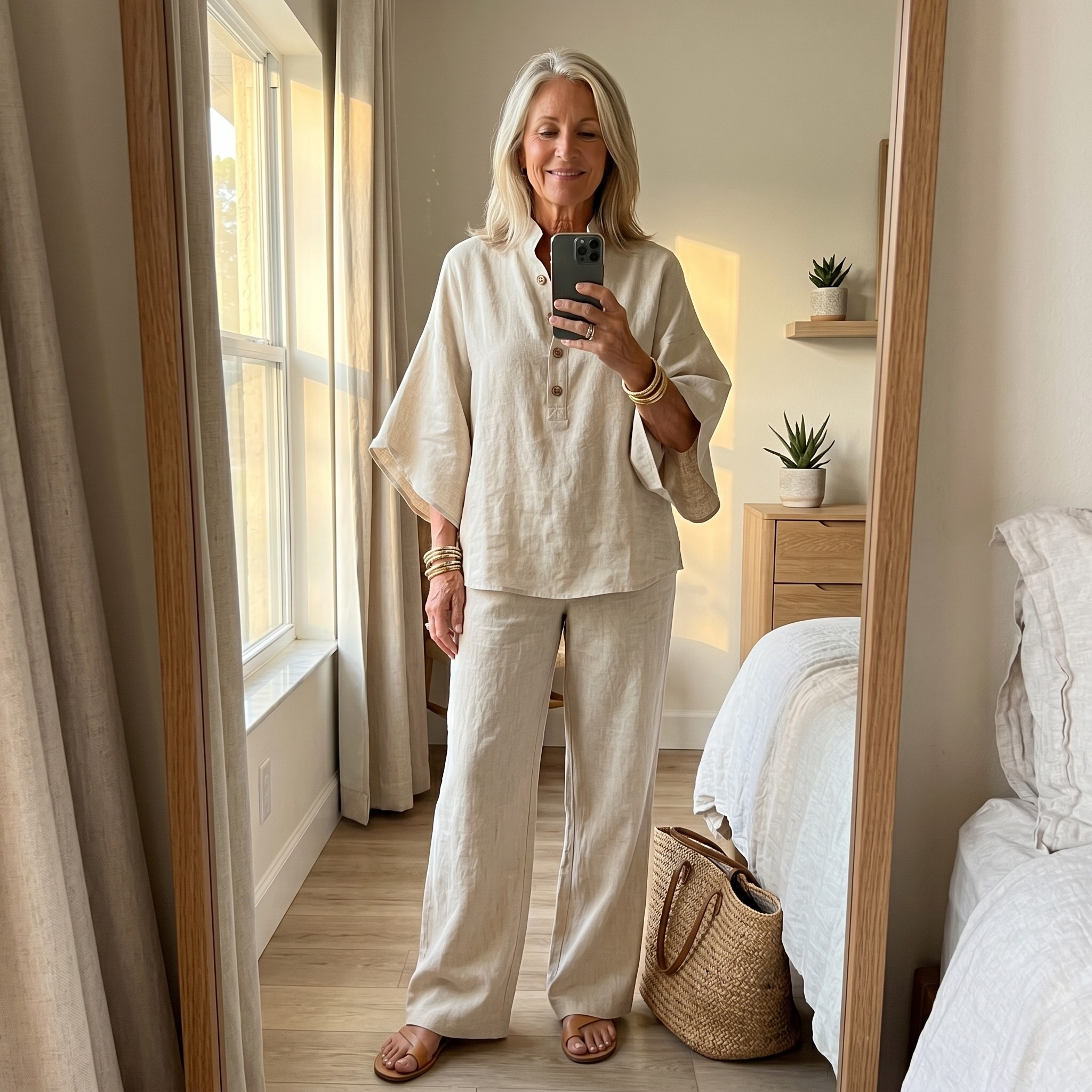 Maribel | Flared Casual Summer Linen Set