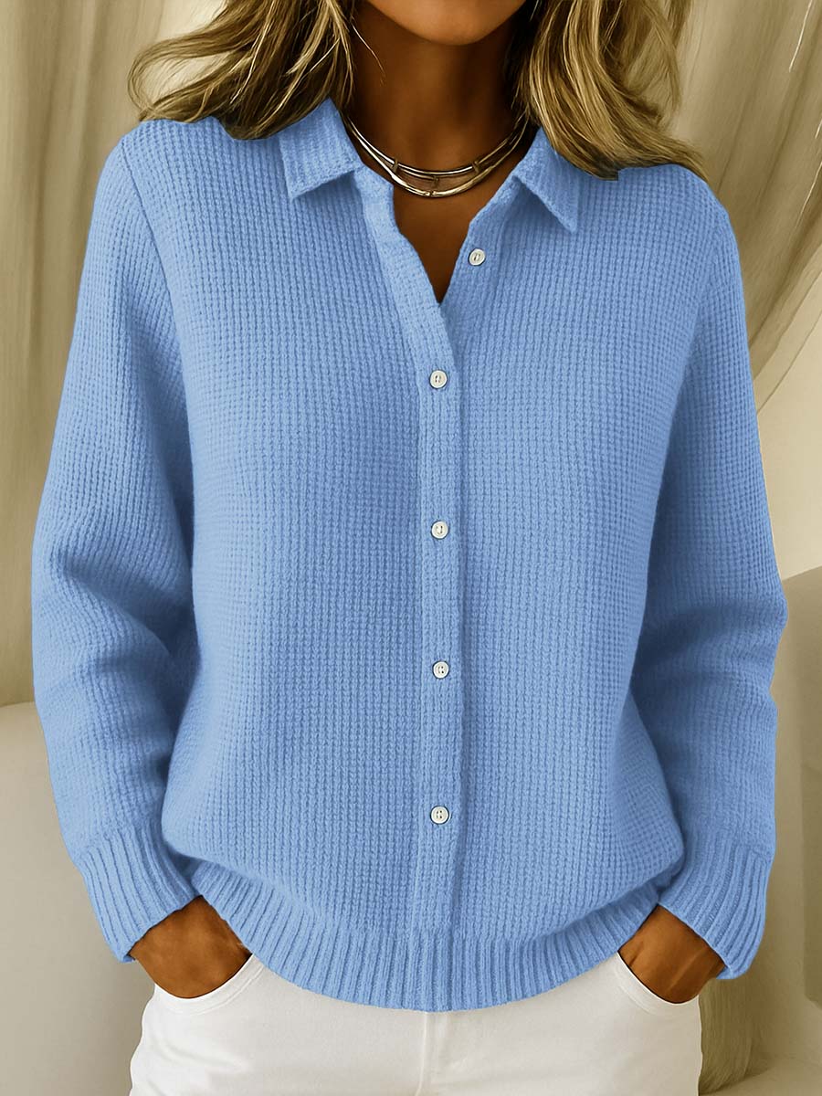Arabella | Textured Knit Button Up Cardigan
