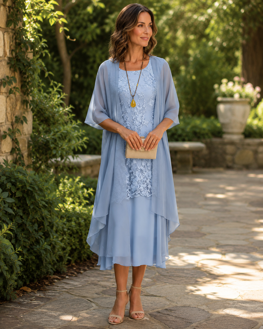 Gabrielle | Graceful Draped Two Piece Set